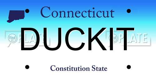 DUCKIT Connecticut License Plate