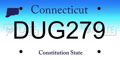 DUG279 Connecticut License Plate