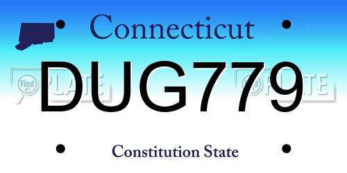 DUG779 Connecticut License Plate