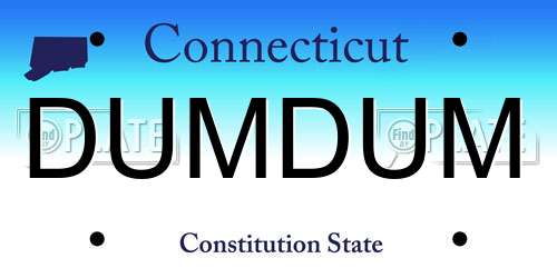 DUMDUM Connecticut License Plate