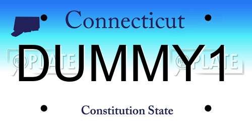 DUMMY1 Connecticut License Plate