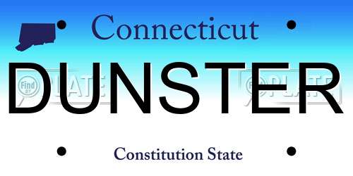 DUNSTER Connecticut License Plate