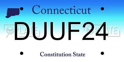 DUUF24 Connecticut License Plate