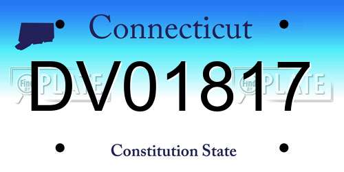 DV01817 Connecticut License Plate