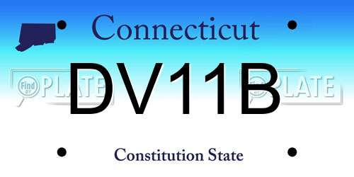 DV11B Connecticut License Plate