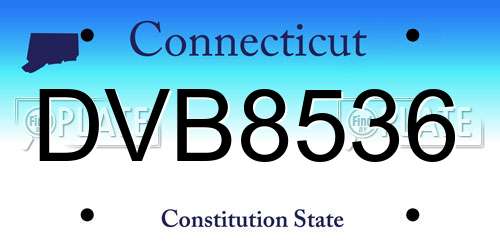 DVB8536 Connecticut License Plate