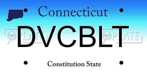 DVCBLT Connecticut License Plate