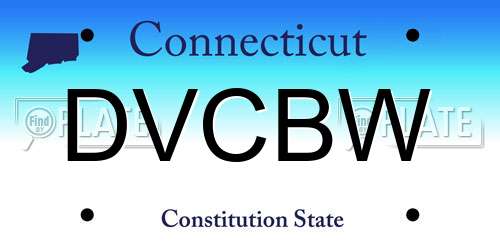 DVCBW Connecticut License Plate