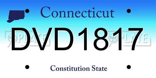 DVD1817 Connecticut License Plate