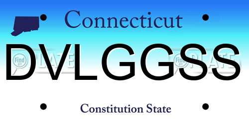 DVLGGSS Connecticut License Plate