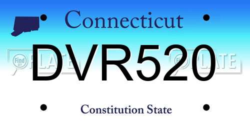 DVR520 Connecticut License Plate