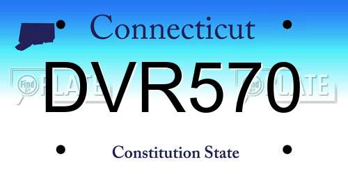 DVR570 Connecticut License Plate