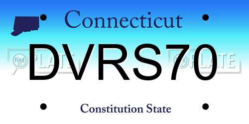 DVRS70 Connecticut License Plate