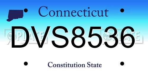 DVS8536 Connecticut License Plate
