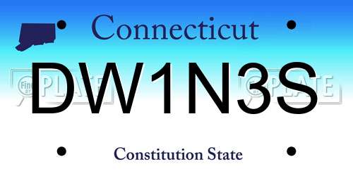 DW1N3S Connecticut License Plate