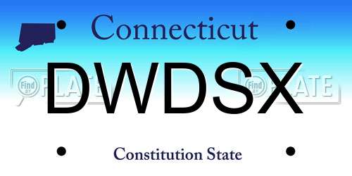DWDSX Connecticut License Plate