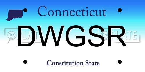 DWGSR Connecticut License Plate