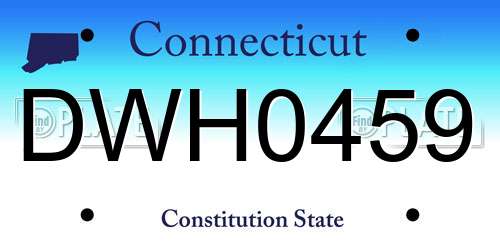 DWH0459 Connecticut License Plate