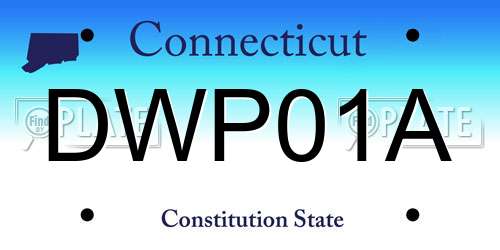 DWP01A Connecticut License Plate
