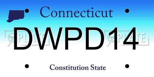 DWPD14 Connecticut License Plate
