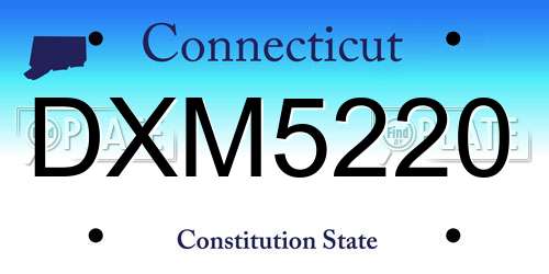 DXM5220 Connecticut License Plate