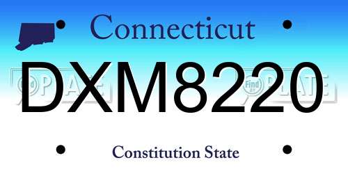DXM8220 Connecticut License Plate