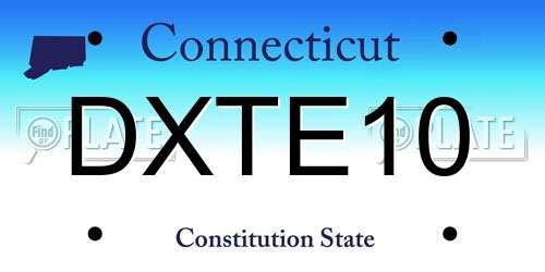 DXTE10 Connecticut License Plate