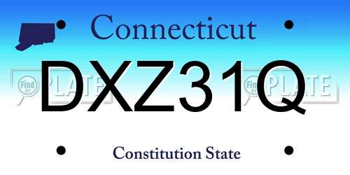 DXZ31Q Connecticut License Plate