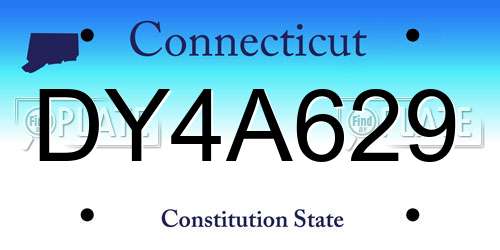 DY4A629 Connecticut License Plate
