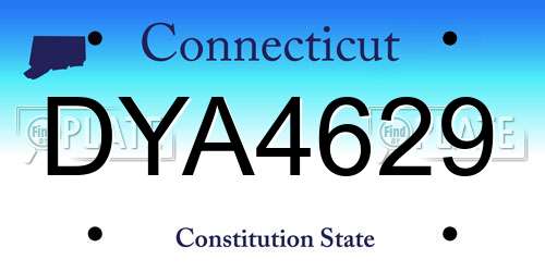 DYA4629 Connecticut License Plate