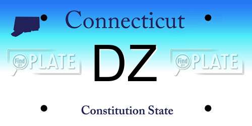 DZ Connecticut License Plate