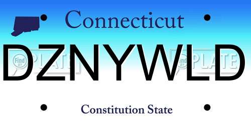 DZNYWLD Connecticut License Plate