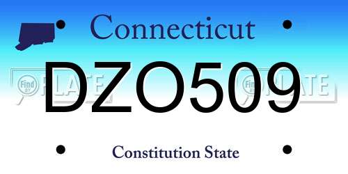 DZO509 Connecticut License Plate