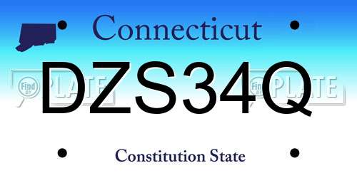 DZS34Q Connecticut License Plate