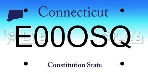 E00OSQ Connecticut License Plate