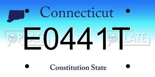 E0441T Connecticut License Plate