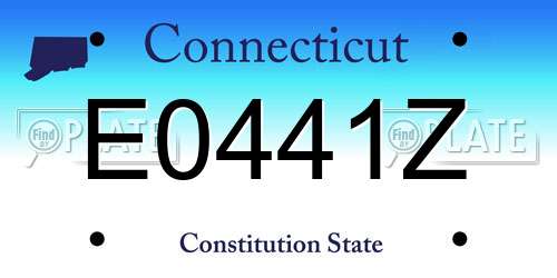 E0441Z Connecticut License Plate