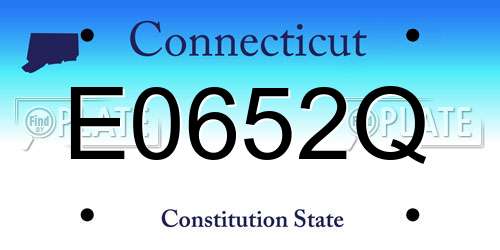 E0652Q Connecticut License Plate