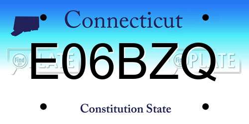 E06BZQ Connecticut License Plate