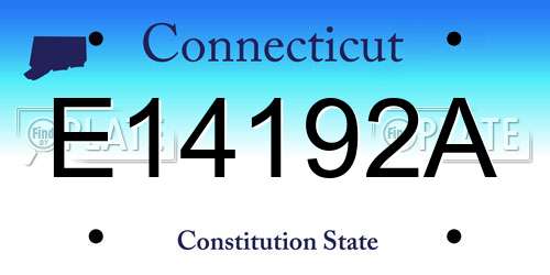 E14192A Connecticut License Plate