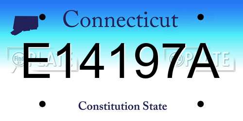 E14197A Connecticut License Plate