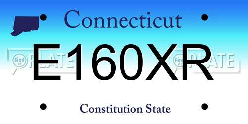 E160XR Connecticut License Plate