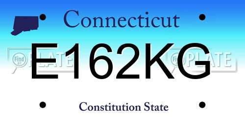 E162KG Connecticut License Plate