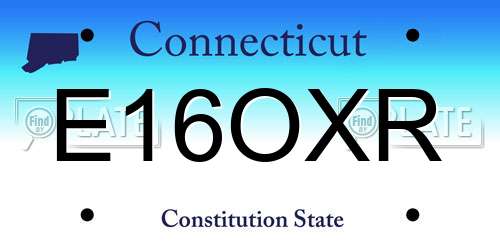 E16OXR Connecticut License Plate