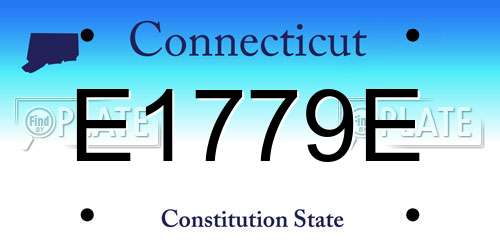 E1779E Connecticut License Plate