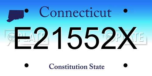 E21552X Connecticut License Plate