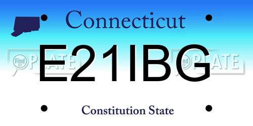 E21IBG Connecticut License Plate