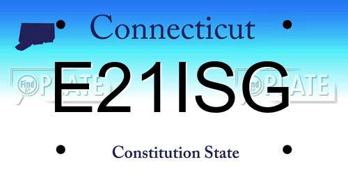E21ISG Connecticut License Plate