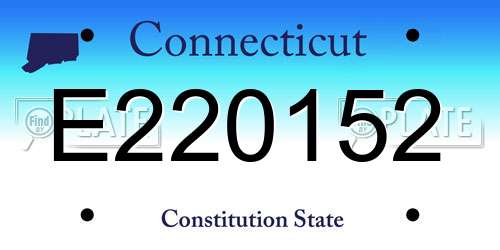 E220152 Connecticut License Plate