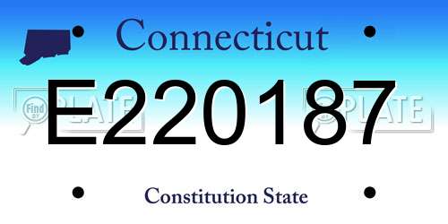 E220187 Connecticut License Plate